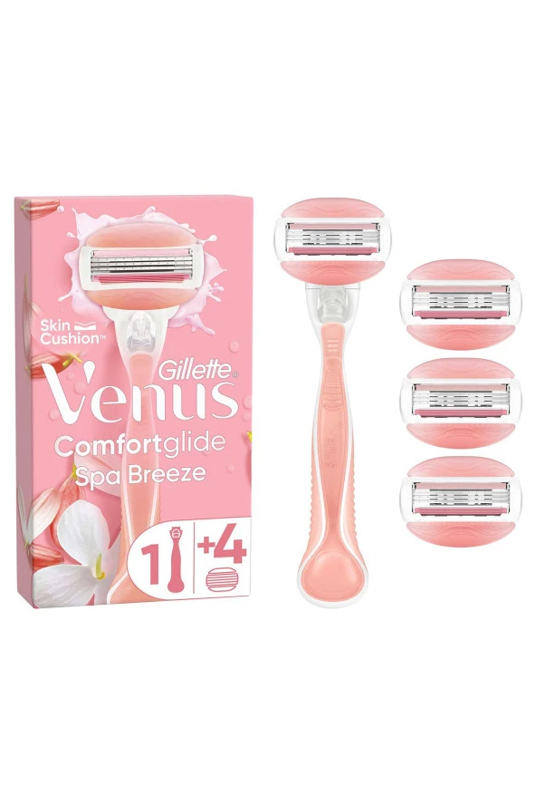 Gillette Venus Venüs Comfortglide Spa Breeze Kadın Tıraş Makinesi 4 Yedek Tıraş Bıçağı