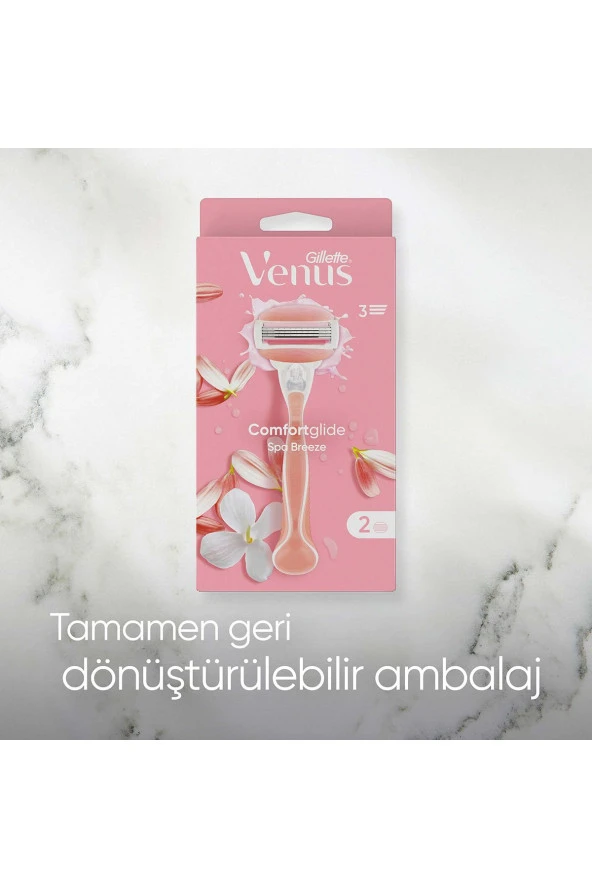 Gillette Venus Venüs Comfortglide Spa Breeze Kadın Tıraş Makinesi 4 Yedek Tıraş Bıçağı - 8
