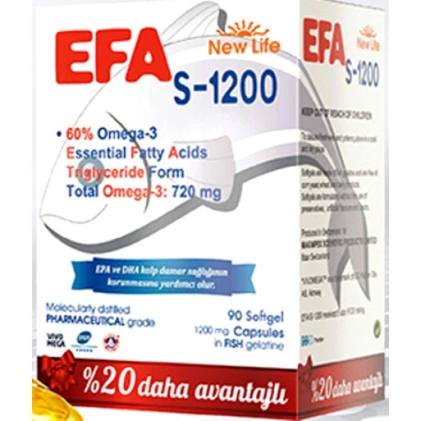 New Life EFA S-1200 Omega-3 90 Kapsül