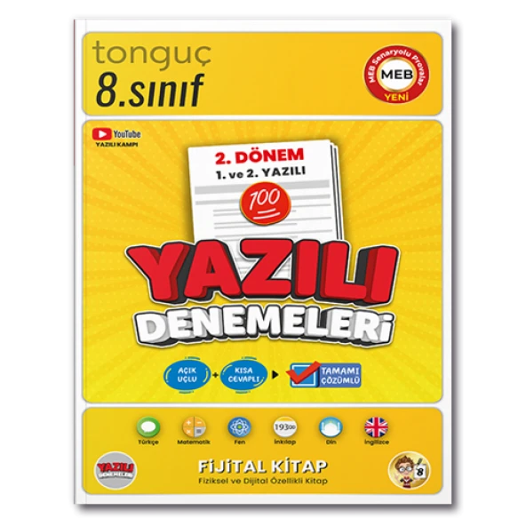 TONGUÇ 8.SINIF 2.DÖNEM YAZILI DENEMELERİ FİJİTAL KİTAP