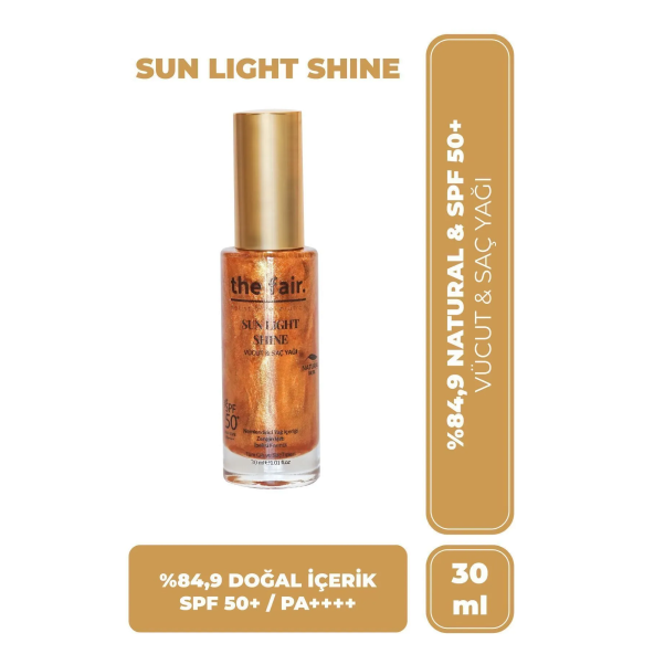 the fair. Sun Light Shine SPF 50+/PA++++ Vücut ve Saç Yağı 30 ml
