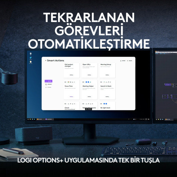 Logitech MX Keys S Gelişmiş Aydınlatmalı Tam Boyutlu Kablosuz Türkçe Q Klavye - Siyah - 9