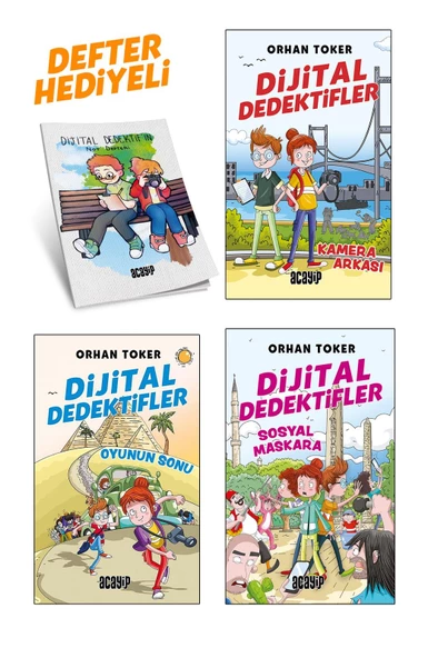 Dijital Dedektifler 3.Kitap Defter Hediyeli/Orhan Toker/Acayip