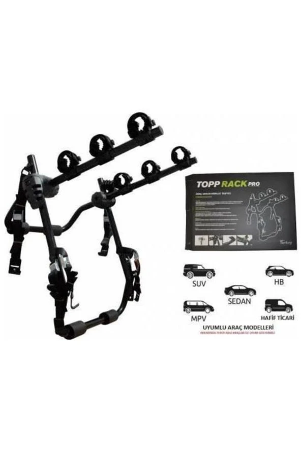 Topp Rack Acs Pro Bisiklet Taşıyıcı - 3 Bisiklet Taşıma - 8