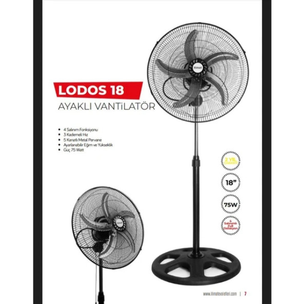 İtimat Lodos Vantilatör Salınım Kafa -- Itimat - 2