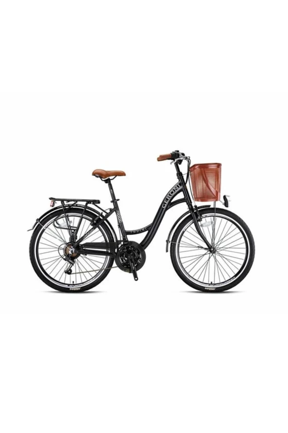 Geroni 26J GERONI TOURER 21V VB ŞEHİR BİSİKLETİ - MAT SİYAH GRİ KAHVE - 44 KADRO