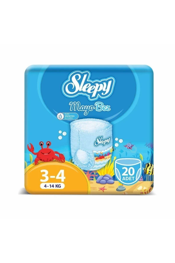 Sleepy Mayo Külot Bez 4 Beden Maxi 20 Adet (4-14 KG)