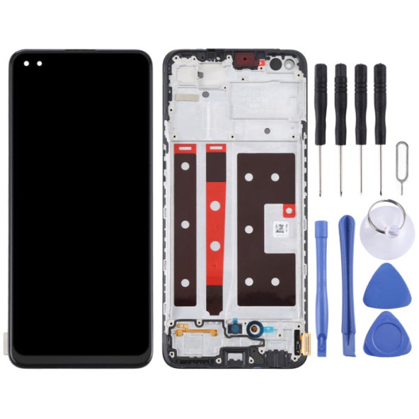 Oppo Uyumlu Oppo (CPH2125) Reno 4 Lite Ekran Lcd Dokunmatik Full Çıtalı Oled (AA Kalite) - 2