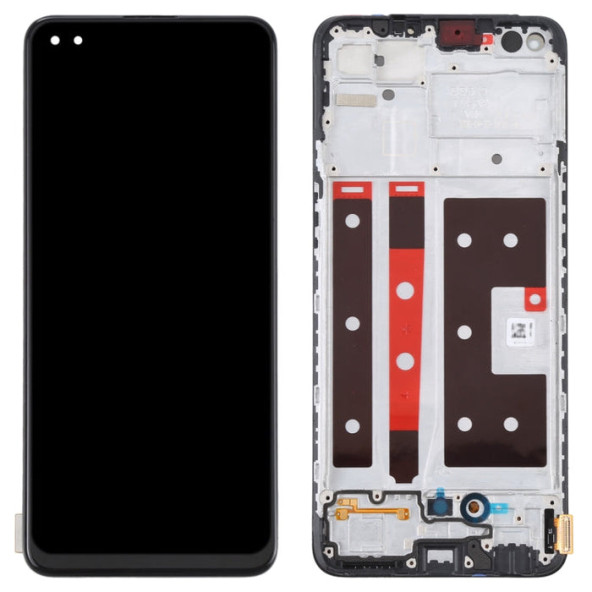 Oppo Uyumlu Oppo (CPH2125) Reno 4 Lite Ekran Lcd Dokunmatik Full Çıtalı Oled (AA Kalite) - 3