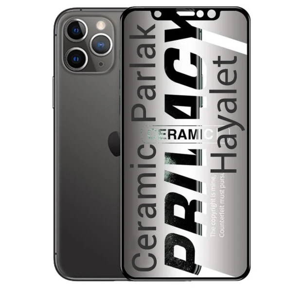 iPhone 11 Pro Hayalet Ekran Koruyucu Cam Parlak Seramik