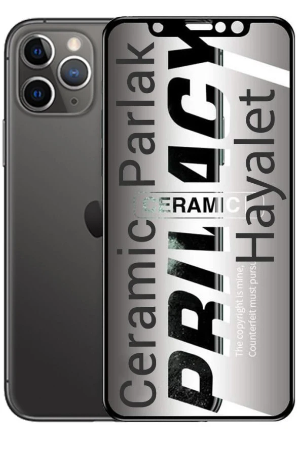 iPhone 11 Pro Hayalet Ekran Koruyucu Cam Parlak Seramik - 2