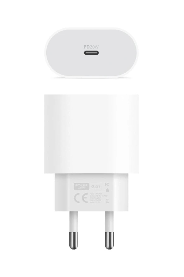 Powerway RXS27 25W Type-C Şarj Adaptörü ve Kablo Seti Hızlı ve Güvenli Apple Uyumlu - 5