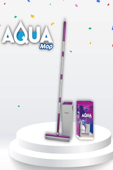 Parex Aqua Çift Sıkmalı Pratik Paspas Mop Yeni Nesil Kendini Temizleyen Mop