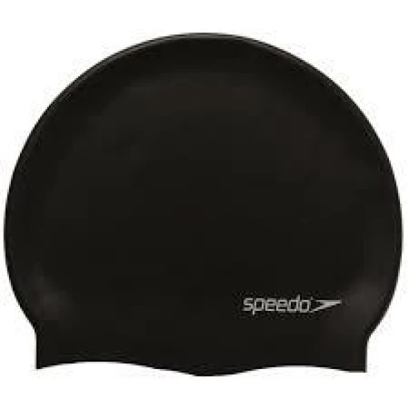 SPEEDO Unisex Siyah Plain Flat Silikon Yüzücü Bonesi 8-709910001