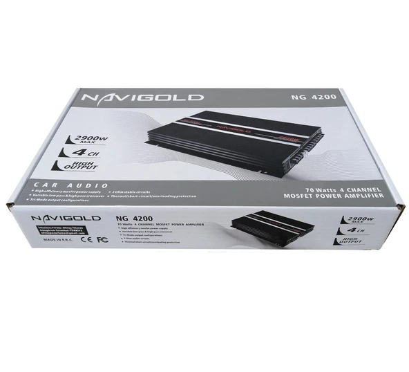 Garaj Dünyası Navigold NG-4200 4 Kanal Anfi 70W RMS 2900W Mosfet - 2