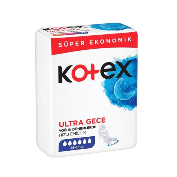 Kotex Ultra Quadro Ped Gece 16'lı