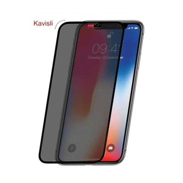 iPhone X Hayalet Ekran Koruyucu Tam Kaplayan Gizli Privacy - 2