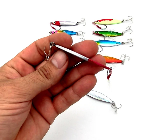 Valkyrie 10 Adet 20gr 6cm Kutulu Metal Rapala Jig Seti Balık Olta Yemi Parlak Gerçekçi Zoka - 6