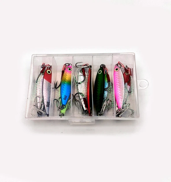 Valkyrie 10 Adet 20gr 6cm Kutulu Metal Rapala Jig Seti Balık Olta Yemi Parlak Gerçekçi Zoka - 8