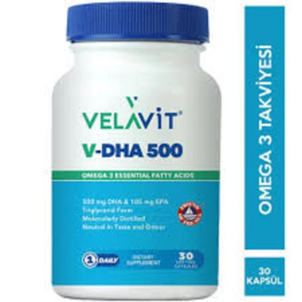 Velavit V-DHA 500 mg 30 Kapsül