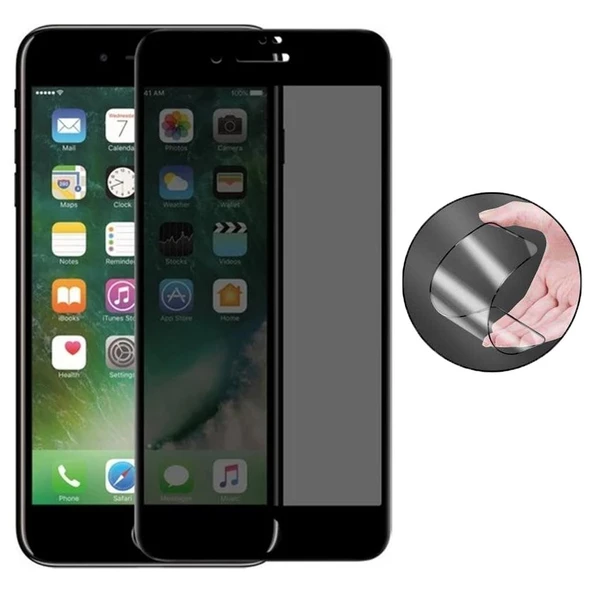 İphone 7 Plus Hayalet Seramik Ekran Koruyucu Tam Kaplayan Gizli