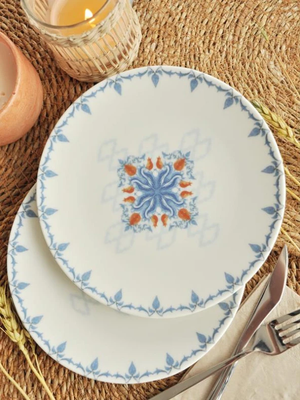 Sipahi Koza Porselen 2 li Pasta Tabağı 19 cm