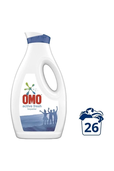 Omo Sıvı Deterjan Active Fresh Beyazlar 26 Yıkama 1690 Ml - 2