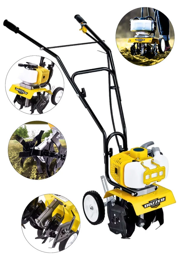 Dozzer ORNG Professional 2.4Hp Çelik Şanzuman Bakır Sargılı Benzinli Mini Dip Kenar Çapalama Makinesi ürün görseli