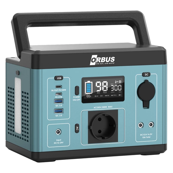 Orbus Ops-300 300 Watt Taşınabilir Güç İstasyonu Kamp Tipi Elektirik Enerji Güç Kaynağı