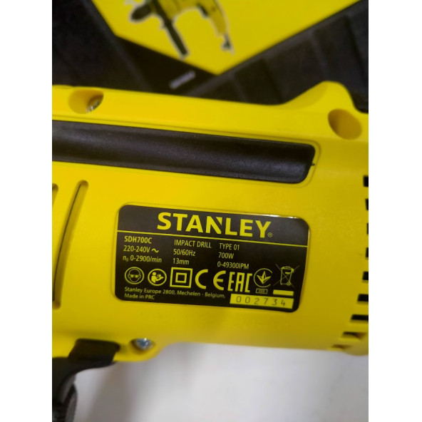 Stanley SDH700CK Darbeli Matkap Makinası 13 mm 700 Watt - 4