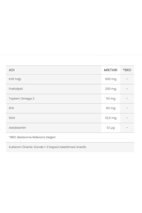 Ocean Krill Oil 500 Mg 30 Kapsül - Resim 2