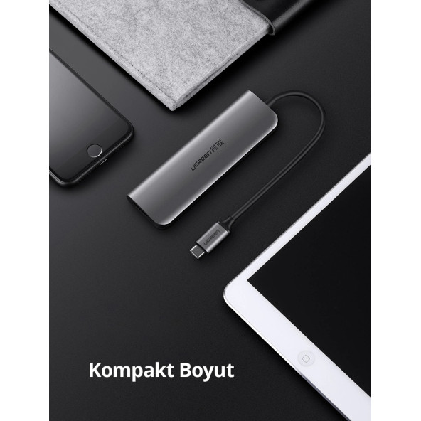 Ugreen 6 in 1 USB C to 3.5mm HDMI USB 3.0 Hub Çoklayıcı Adaptör - 2