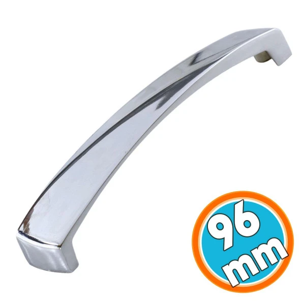 Mobilya Mutfak Dolabı Çekmece Dolap Kapak Kulpu Kulbu Krom 96 mm Metal Kulp ürün görseli