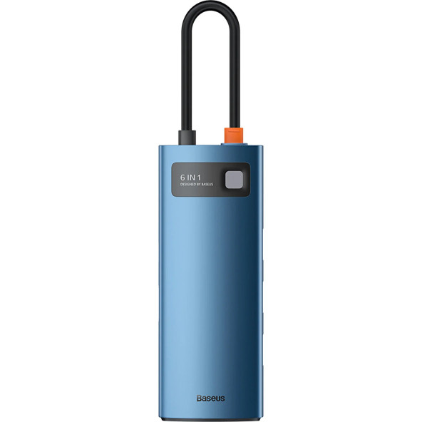 Baseus Metal Gleam Series 6in1 Type-c Hub Usb Hdmı Rj45 Adaptör Çoklayıcı Çevirici - 3