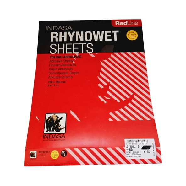 INDASA RHYNOWET RED LINE 80 KUM Zımpara | Hızlı ve Kusursuz Zımparalama Deneyimi | 5 ADET - 3