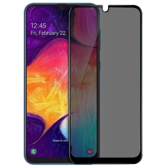 Samsung A50 Hayalet Ekran Koruyucu Kırılmaz Cam Gizli Privacy 9018000001818