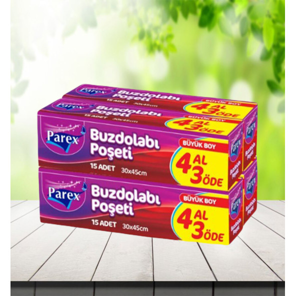 PAREX Büyük Boy Buzdolabı Poşeti 4 Al 3 Öde