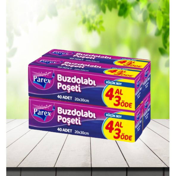 PAREX Küçük  Boy Buzdolabı Poşeti 4 Al 3 Öde