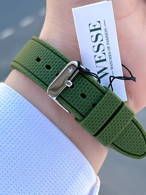Wesse Silikon Kordon 50 Mt Suya Dayanıklı Plastik Kasa Genç Unisex Spor Kol Saati WWG.2093.04 - Resim 4
