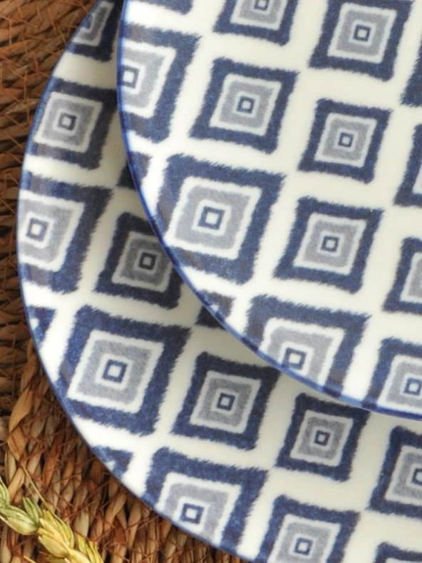 Sipahi Hurç 2 li Porselen Pasta Tabağı 19 cm. - 2