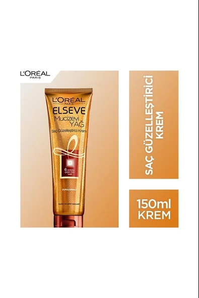 Loreal Paris Elseve Mucizevi Yağ Saç Güzelleştirici Krem 150 ml (Kuru ve Sert Saçlar)