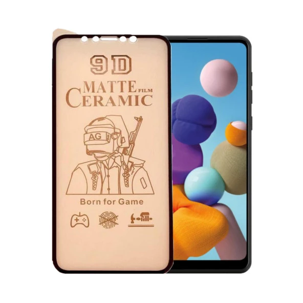 Samsung A21 Ekran Koruyucu 9D Mat Seramik Nano Tam Kaplayan