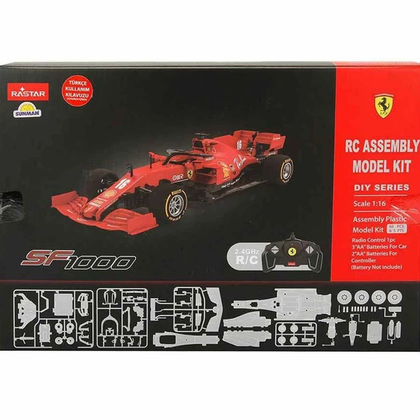 1:16 Ferrari SF1000 Uzaktan Kumandalı Model Araç Montaj Kiti - 7
