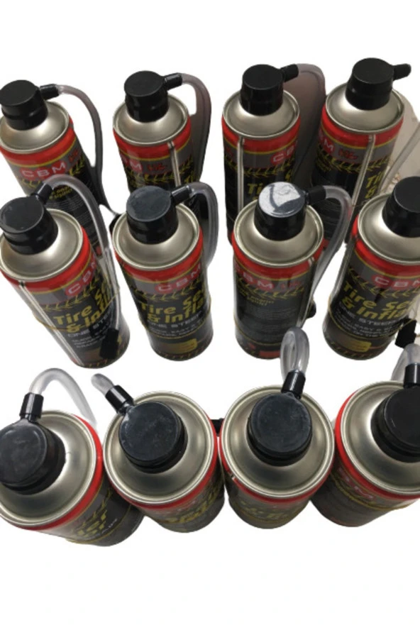 Araç Oto Motosiklet Lastik Onarıcı Tamir Edici Şişirici Sprey Lastik Tamir Kiti 400ml 12li - 3
