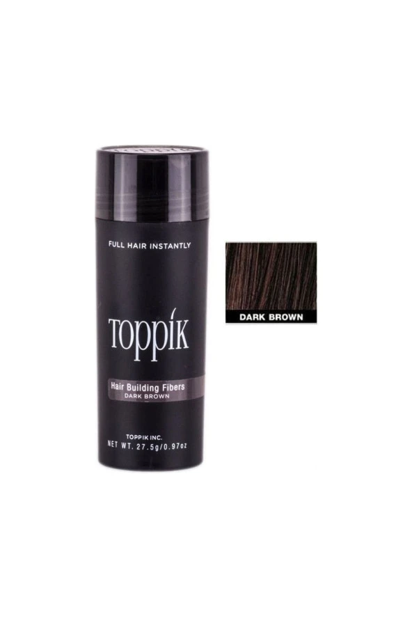 Topik,koyu Kahve Renk (dark Brown) Dolgunlaştırıcı Saç Fiberi Saç Tozu 27.5gr