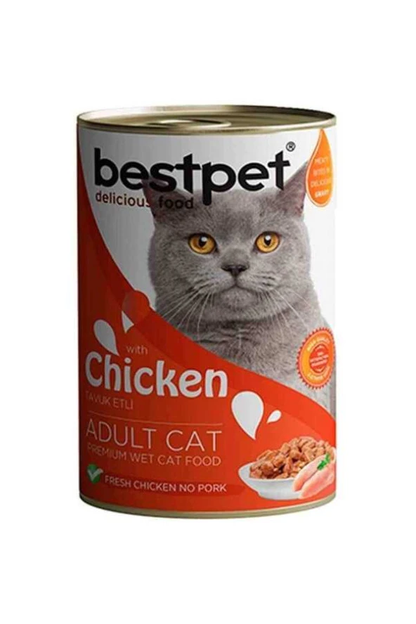 Bestpet Tavuklu Jöleli Yetişkin Kedi Konservesi 400 Gr