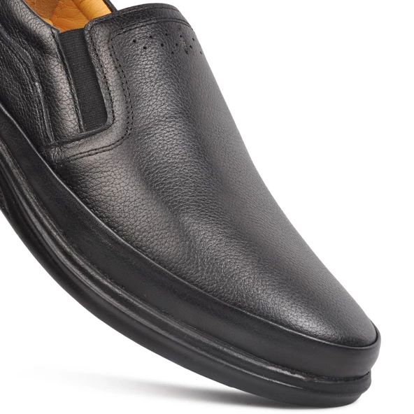 Ayakmod 478 Siyah Erkek Hakiki Deri Slip On Ayakkabı - 6