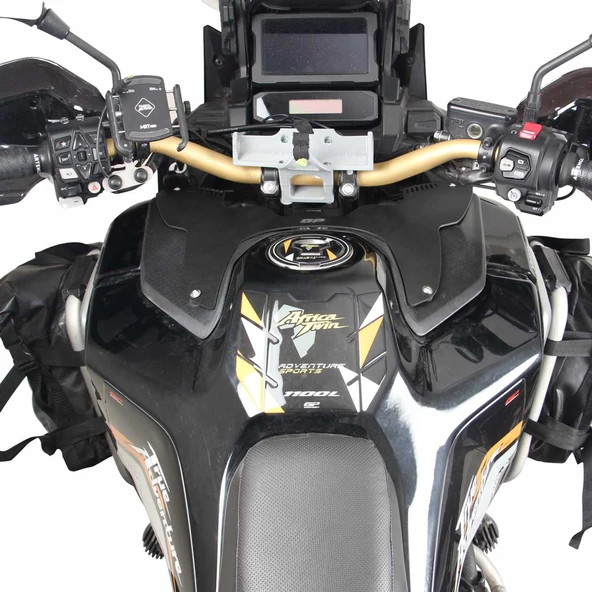 GP Kompozit Honda Africa Twin CRF1100L L2/ L4 2020-2024 Uyumlu Depo Üstü Rüzgar Kesici Siyah - 2