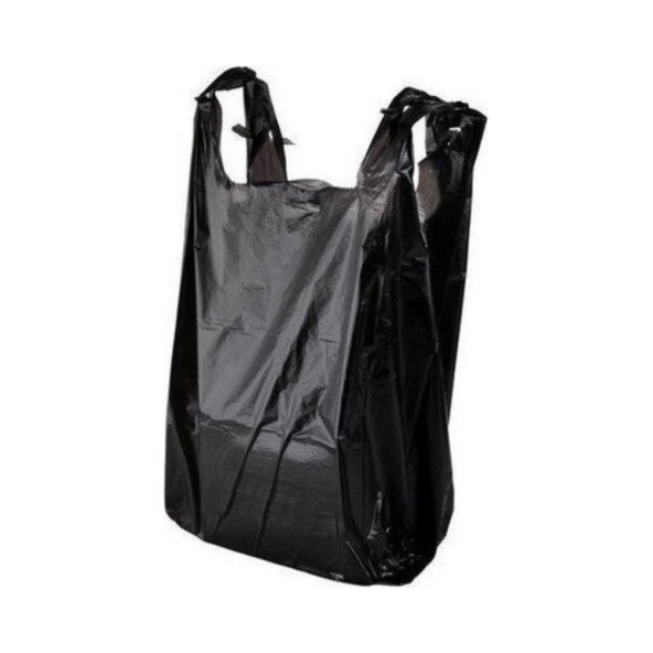 Kalın Siyah Poşet Orta Boy 5 Kg Hışır Atlet Poşet Market Manav Poşeti Çöp Poşeti - 5