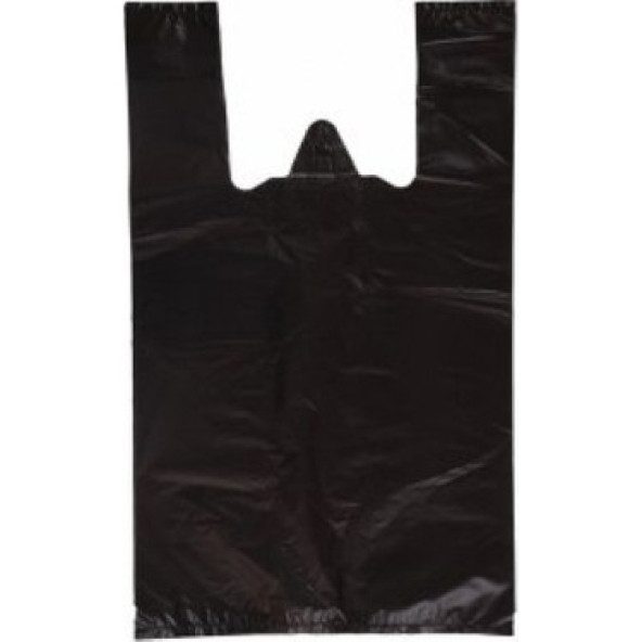 Siyah Kalın Poşet 3'lü Set (KÜÇÜK, ORTA, BÜYÜK) 3 Kg Market Manav Poşeti Hışır Atlet Poşet Çöp Poşeti - 3